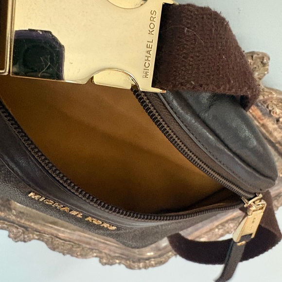 Michael Kors Brown Logo Crossbody Belt Bag with Gold Hardware - Picture 5 of 5